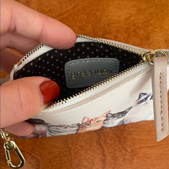 Chic Cat Print Wallet with Keychain - Picture 5 of 7